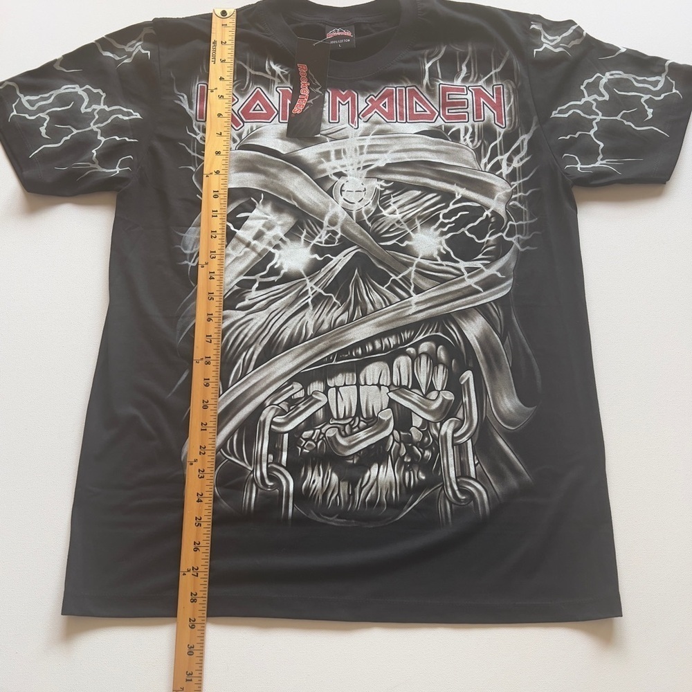 Iron Maiden All Over Print Shirt Large Heavy Metal Rock Band R Shirt Eddi (G4) - Picture 2 of 7